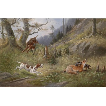 Успешен лов на лисица (1873) РЕПРОДУКЦИИ НА КАРТИНИ